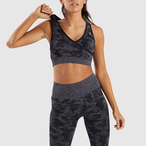 Black Gymshark Camo Seamless Set | Size Medium
